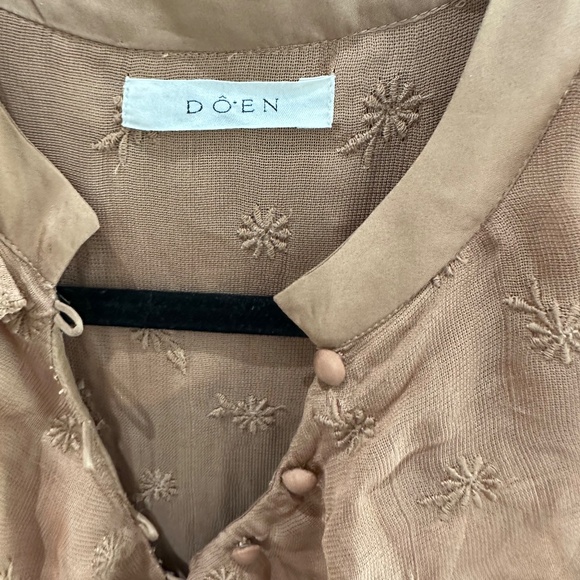 Doen Faye Maxi Dress Adobe Floral Embroidered Size XS - Picture 11 of 16